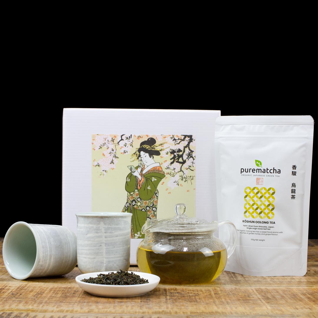 HARIO 4 Piece Japanese Tea Set in Ukiyoe Gift Box (Made in Japan