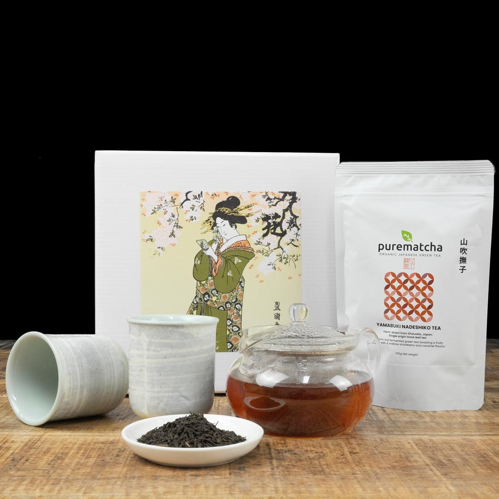 HARIO 4 Piece Japanese Tea Set in Ukiyo-e Gift Box (Made in Japan) - Purematcha Australia