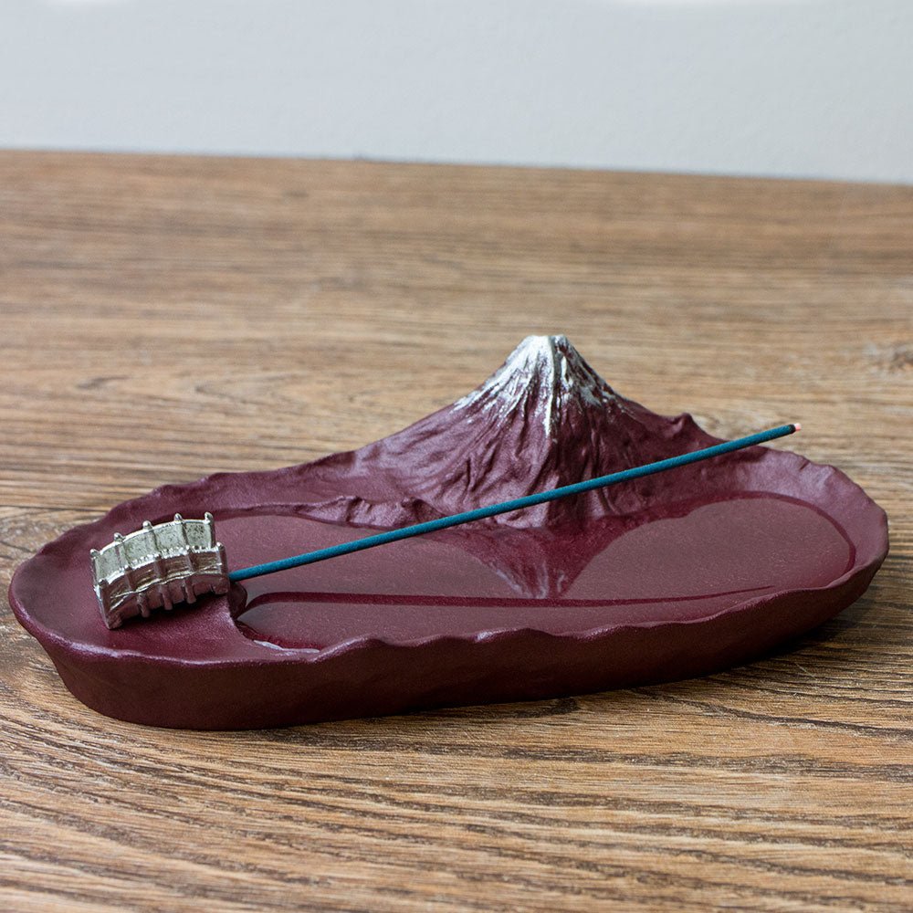 Incense Holder Sakasa Mt Fuji by Nagae - Purematcha Australia