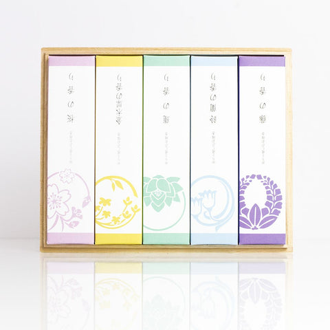 Japanese Floral Incense Set (Paulownia Gift Box) - Purematcha Australia