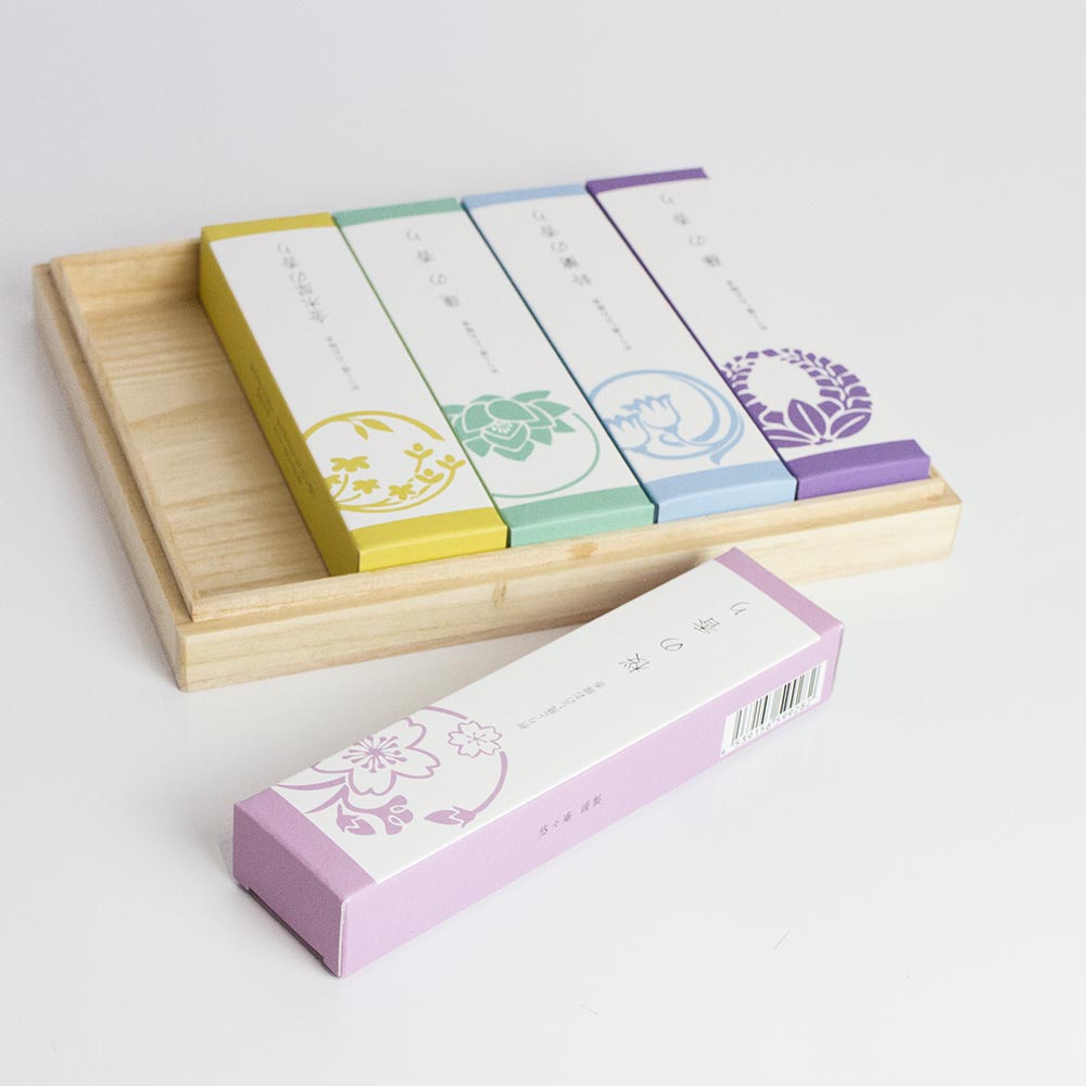 Japanese Floral Incense Set (Paulownia Gift Box) - Purematcha Australia