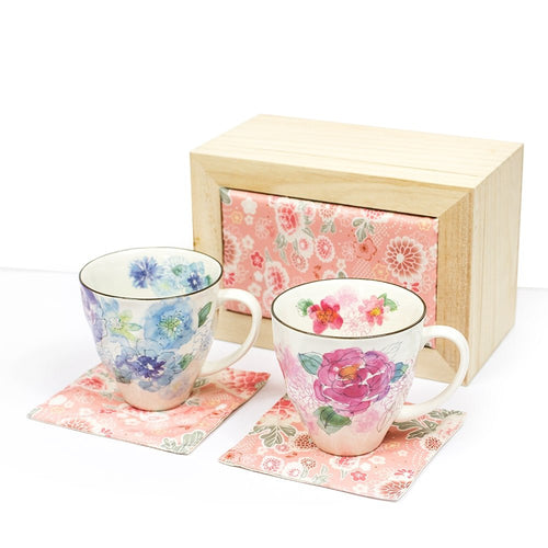 Japanese Mugs in Paulownia Gift Box (Minoware) - Purematcha Australia