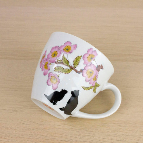 KUTANI Cat and Cherry Blossom Tea Mug - Purematcha Australia
