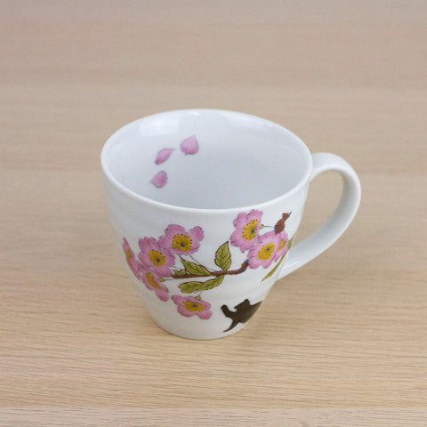 KUTANI Cat and Cherry Blossom Tea Mug - Purematcha Australia