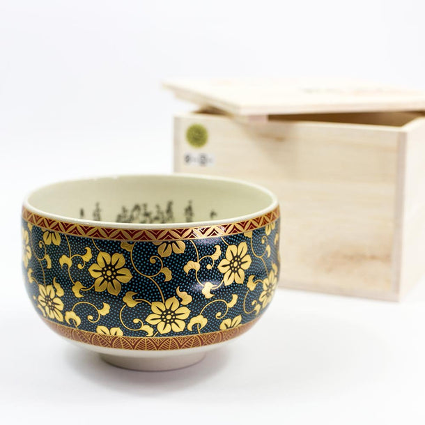 KUTANI Porcelain Chawan (Handpainted JAPAN) - Purematcha Australia
