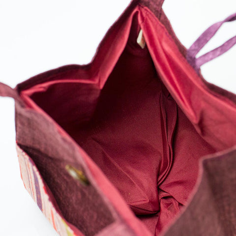 Mini Tote Bag with Stripes (Enshu Cotton) - Purematcha Australia