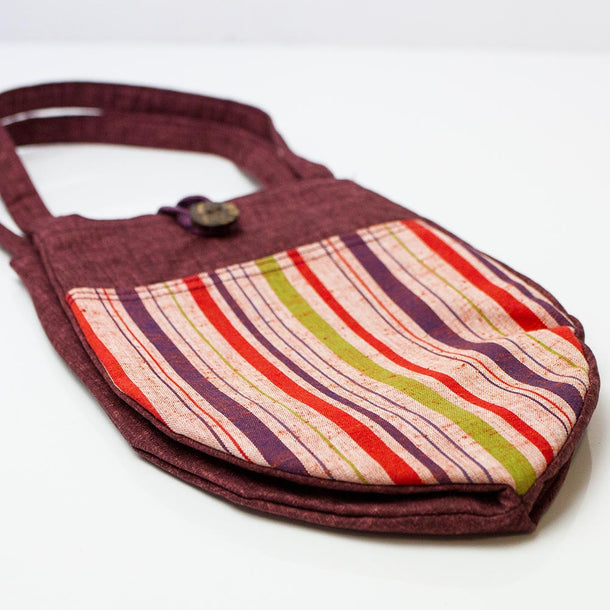 Mini Tote Bag with Stripes (Enshu Cotton) - Purematcha Australia