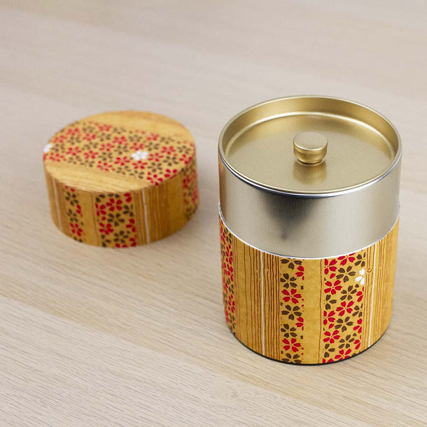 MOKUZAI 200g Washi Wrapped Tea Canister (Wide) - Purematcha Australia