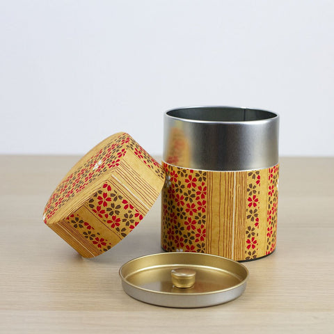 MOKUZAI 200g Washi Wrapped Tea Canister (Wide) - Purematcha Australia