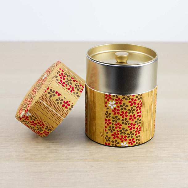 MOKUZAI 200g Washi Wrapped Tea Canister (Wide) - Purematcha Australia