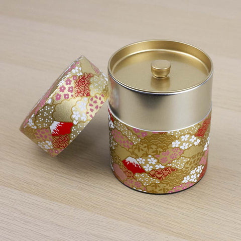 MT FUJI AOMI 200g Washi Wrapped Tea Canister (Wide) - Purematcha Australia