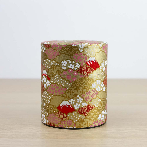 MT FUJI AOMI 200g Washi Wrapped Tea Canister (Wide) - Purematcha Australia