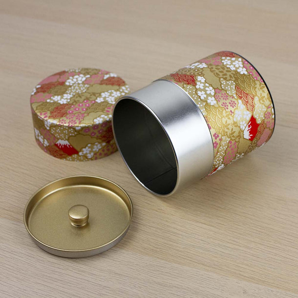 MT FUJI AOMI 200g Washi Wrapped Tea Canister (Wide) - Purematcha Australia
