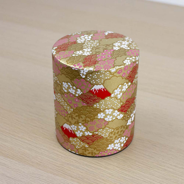 MT FUJI AOMI 200g Washi Wrapped Tea Canister (Wide) - Purematcha Australia