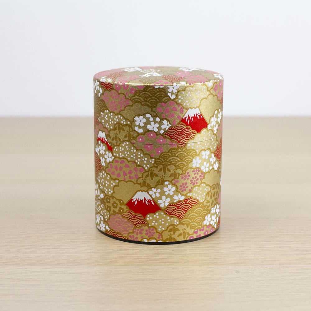 MT FUJI AOMI 200g Washi Wrapped Tea Canister (Wide) - Purematcha Australia