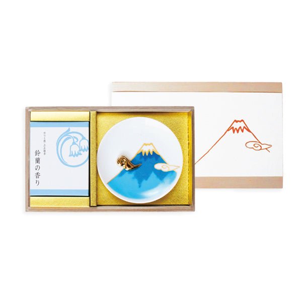 SAKURA Fuji Japanese Incense Set (Paulownia Gift Box) - Purematcha Australia