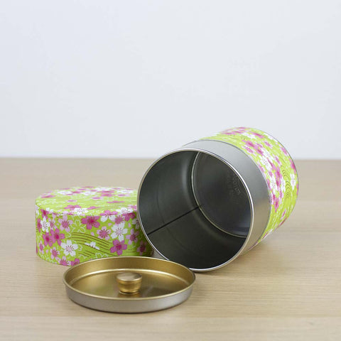 SAKURA Green 200g Washi Wrapped Tea Canister (Wide) - Purematcha Australia