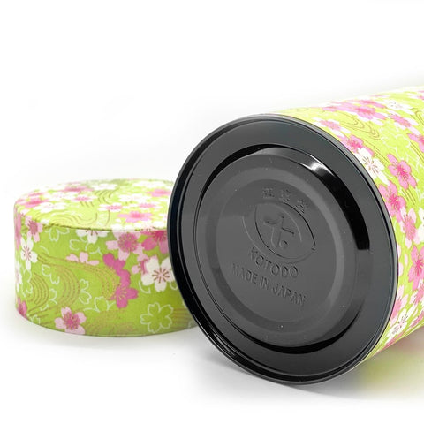 SAKURA Green Washi Paper Tea Canister - Purematcha Australia