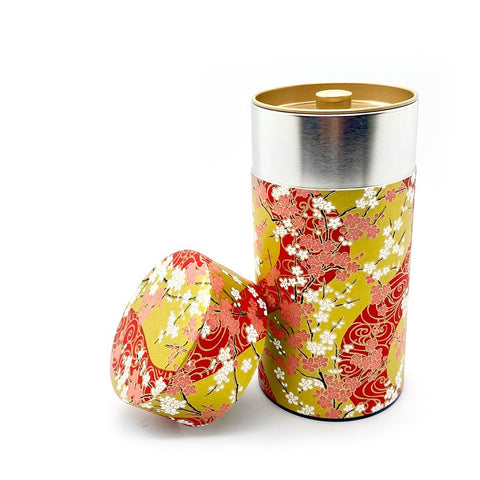 SAKURA Red Washi Paper Tea Canister - Purematcha Australia