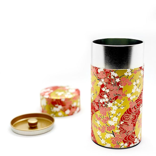 SAKURA Red Washi Paper Tea Canister - Purematcha Australia
