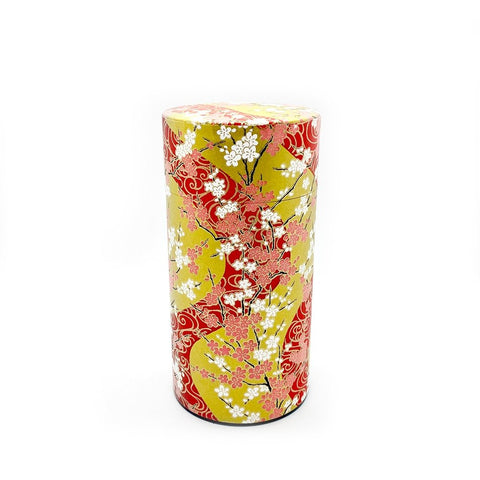 SAKURA Red Washi Paper Tea Canister - Purematcha Australia