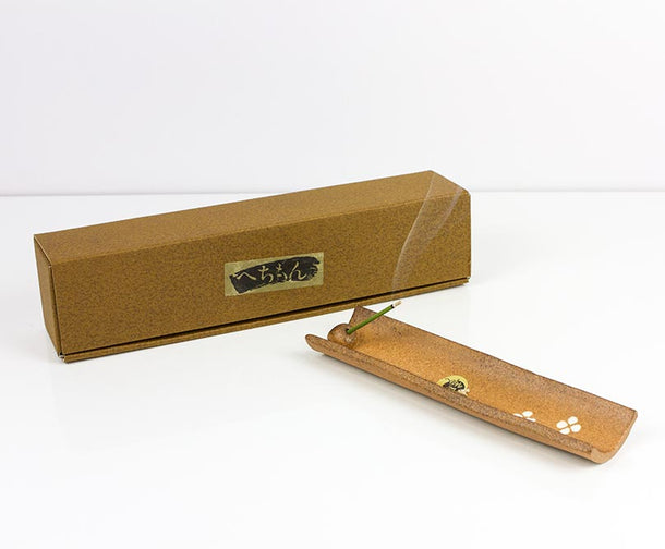 SHIGARAKI Cherry Blossom Japanese Ceramic Incense Holder - Purematcha Australia