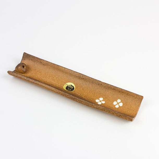 SHIGARAKI Cherry Blossom Japanese Ceramic Incense Holder - Purematcha Australia