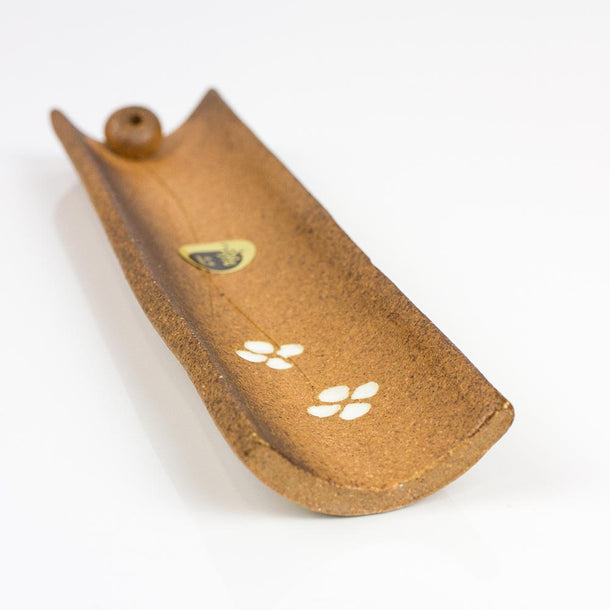 SHIGARAKI Cherry Blossom Japanese Ceramic Incense Holder - Purematcha Australia