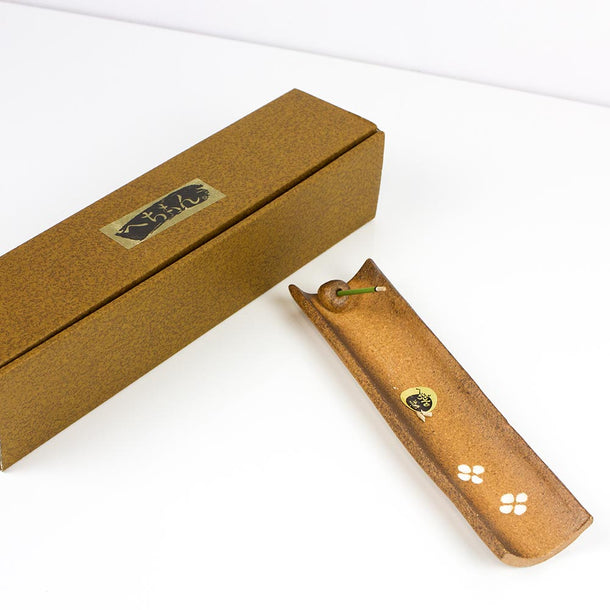 SHIGARAKI Cherry Blossom Japanese Ceramic Incense Holder - Purematcha Australia