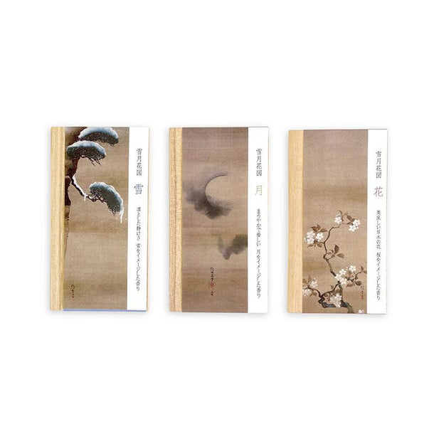 Snow, Moon, Flowers Incense / Paulownia Box - Purematcha Australia