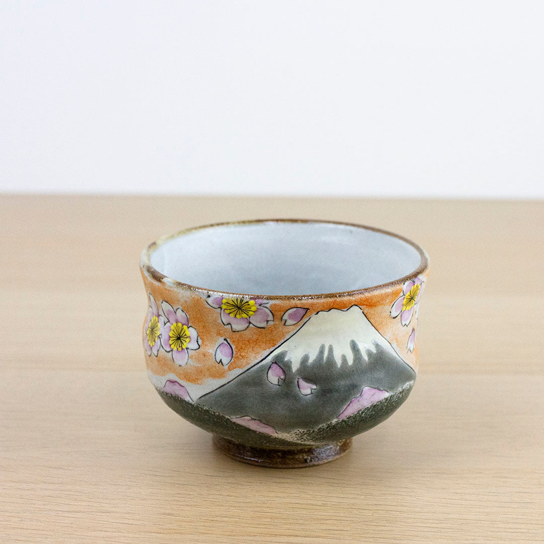 Spring Fuji Kutani-Yaki Chawan (200ml) - Purematcha Australia