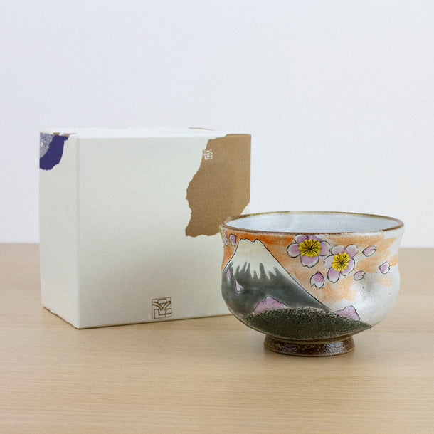 Spring Fuji Kutani-Yaki Chawan (200ml) - Purematcha Australia