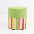 Striped Fabric Wrapped Japanese Tea Storage Canister - Purematcha Australia