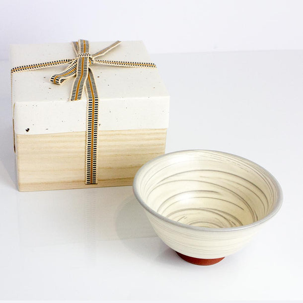 TOMOBAKO Swirling Brush Chawan - Purematcha Australia