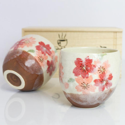 Twin Sakura Japanese Tea Cup Pair - Purematcha Australia